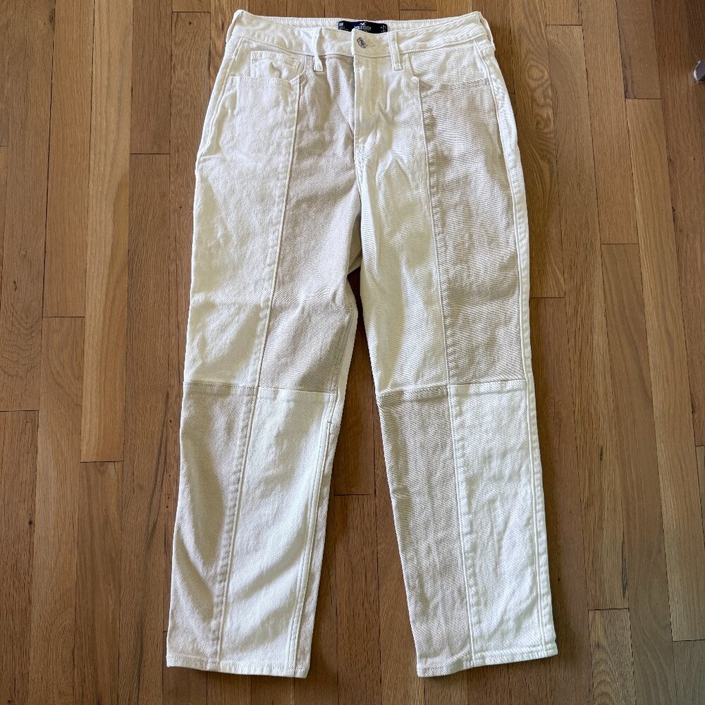 Hollister Color Block Jeans White/Beige 9R
